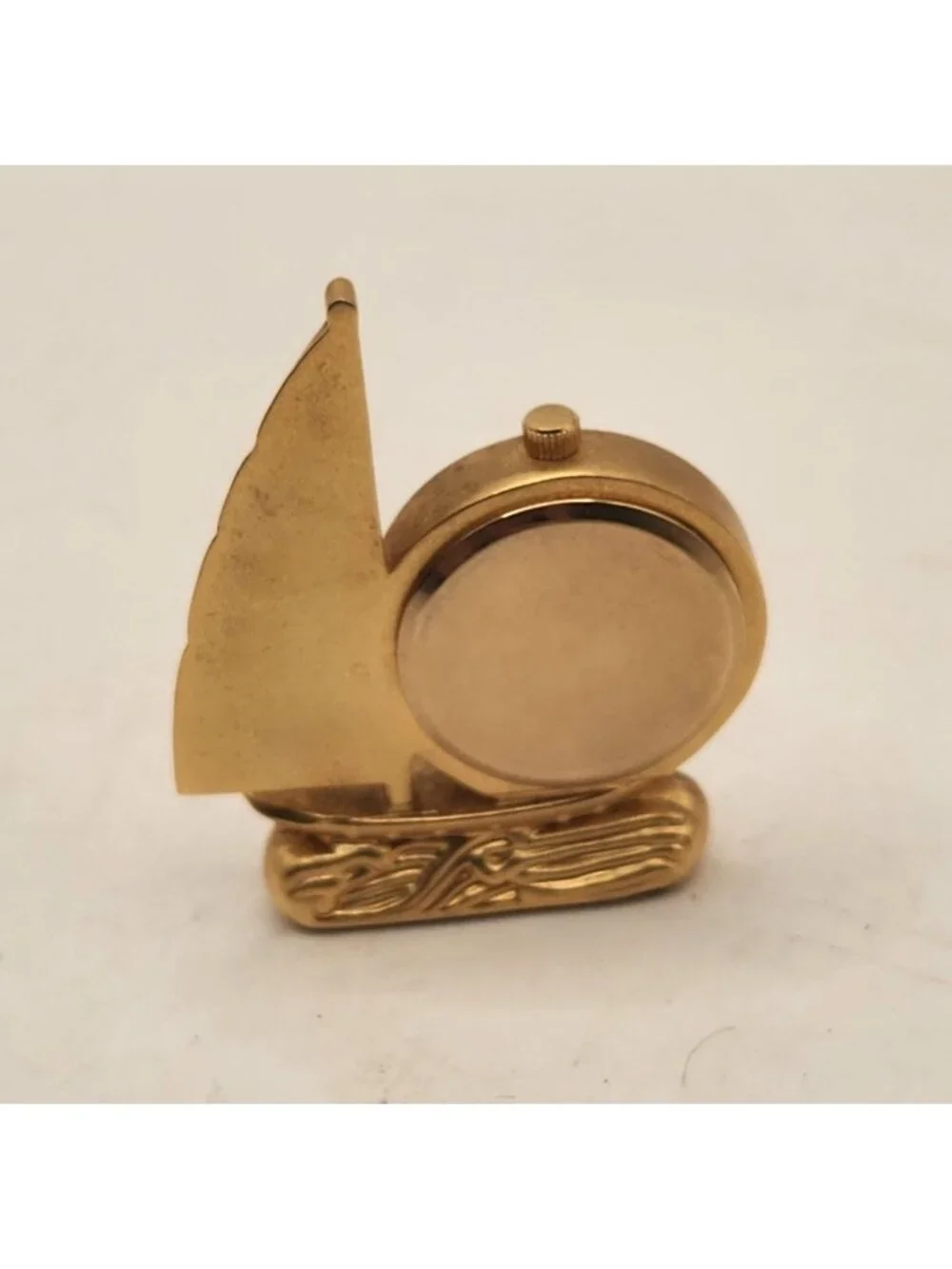 Himi - Miniature Clock - Brass / Metal - Sail - Quartz